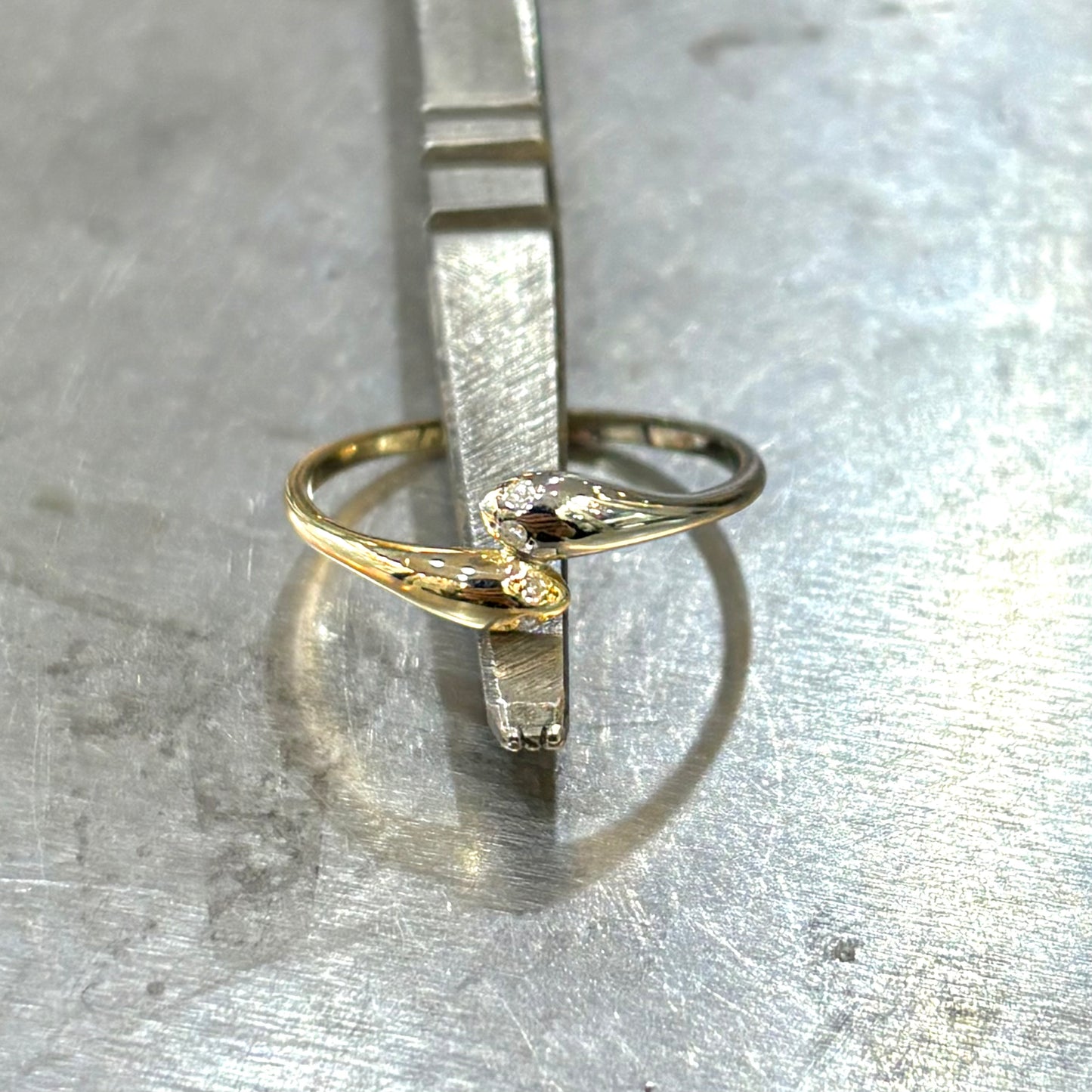 Bague Serpent Bicolore - Or Jaune 750 & Diamants