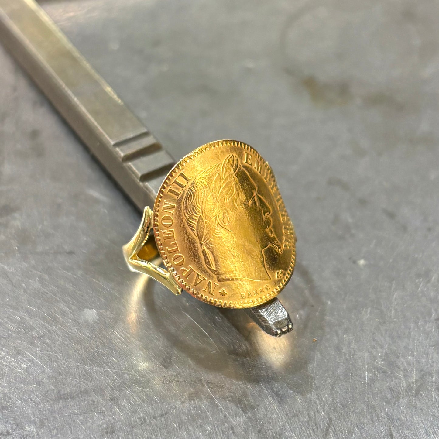 Bague Pièce - Or Jaune 750 & Pièce 10 Francs Napoléon