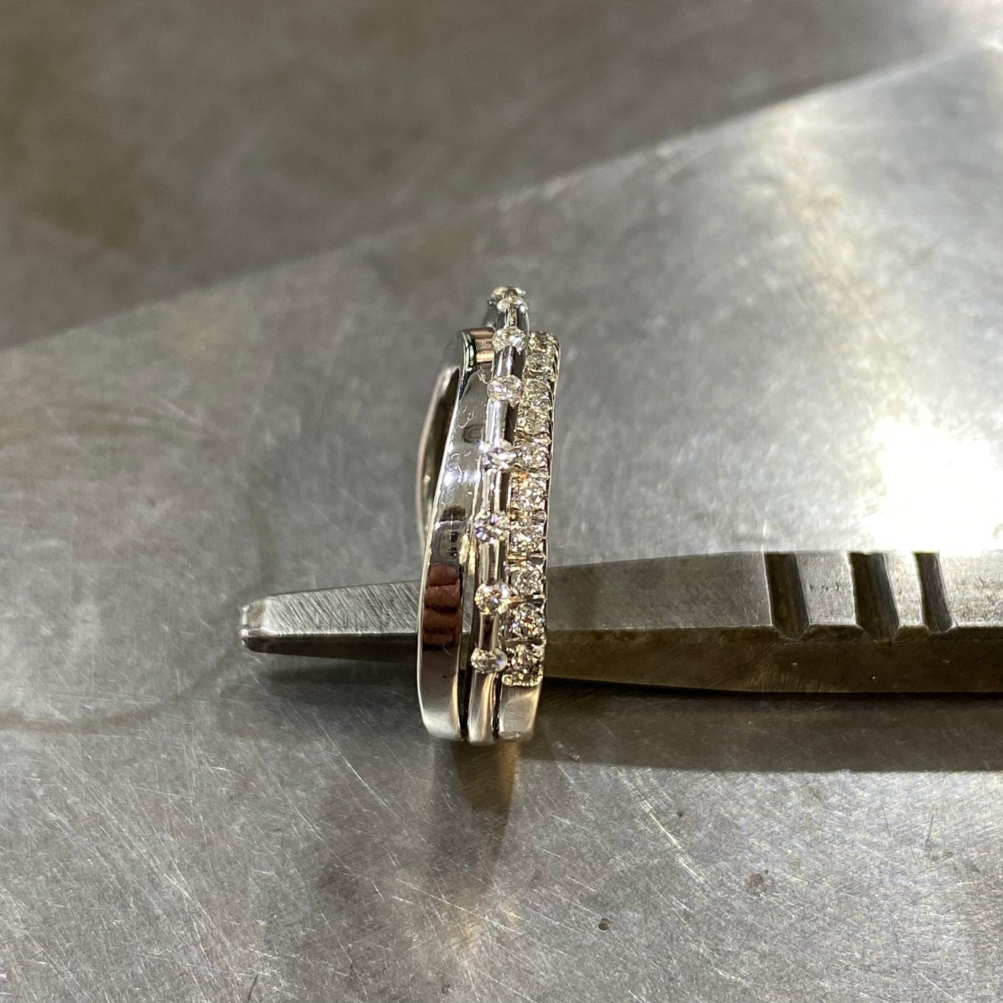 Bague Alliance - Or Blanc 750 & Diamants Occasion