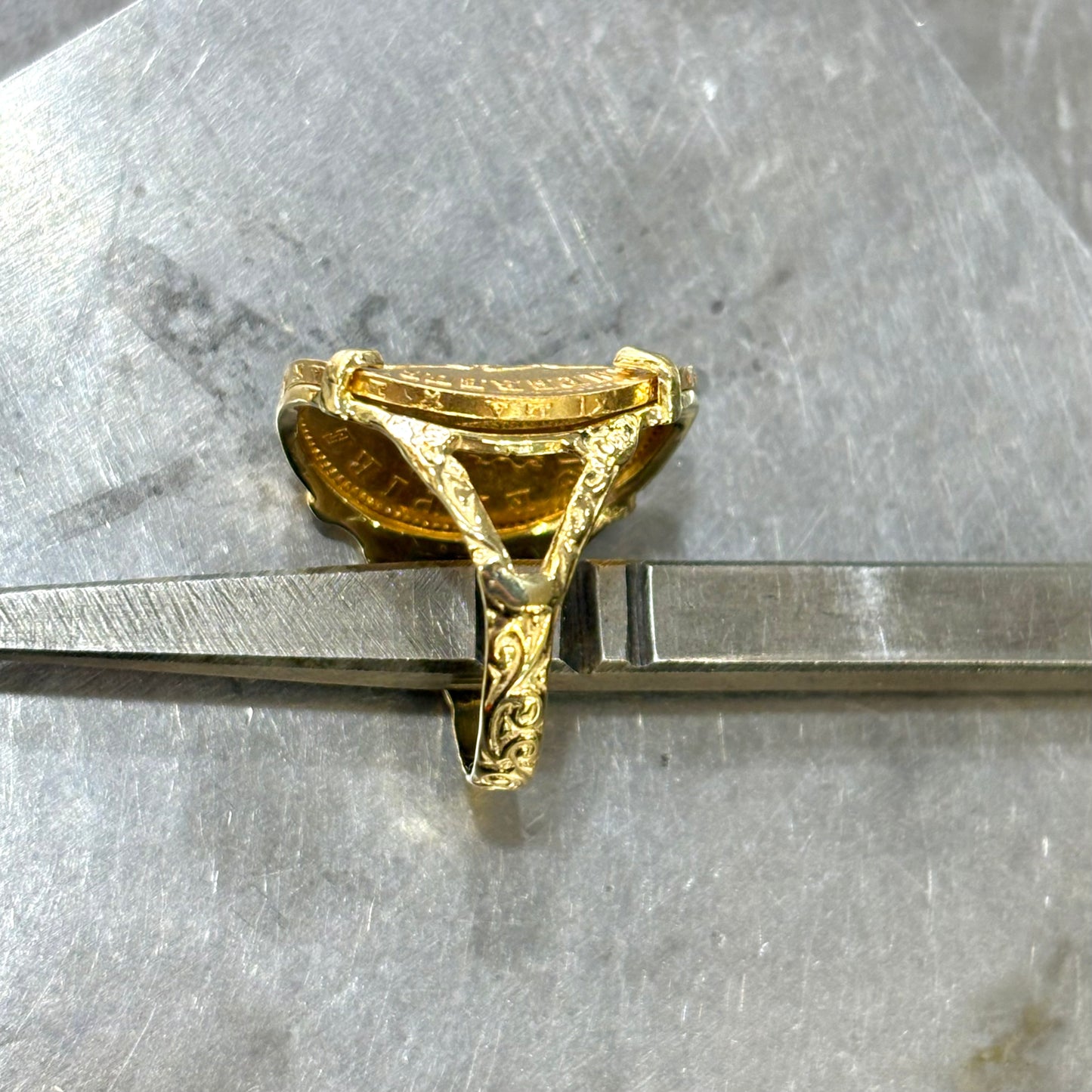 Bague Pièce - Or Jaune 750 & Pièce Or 20 Francs Napoléon