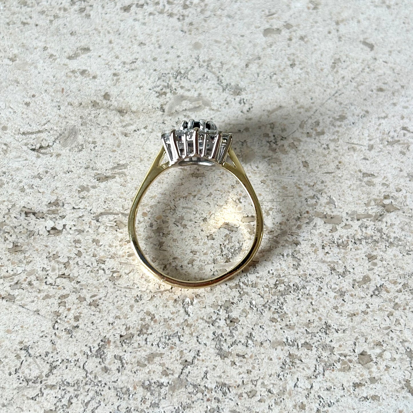 Bague Marguerite - Or Jaune 750 Saphir & Diamants