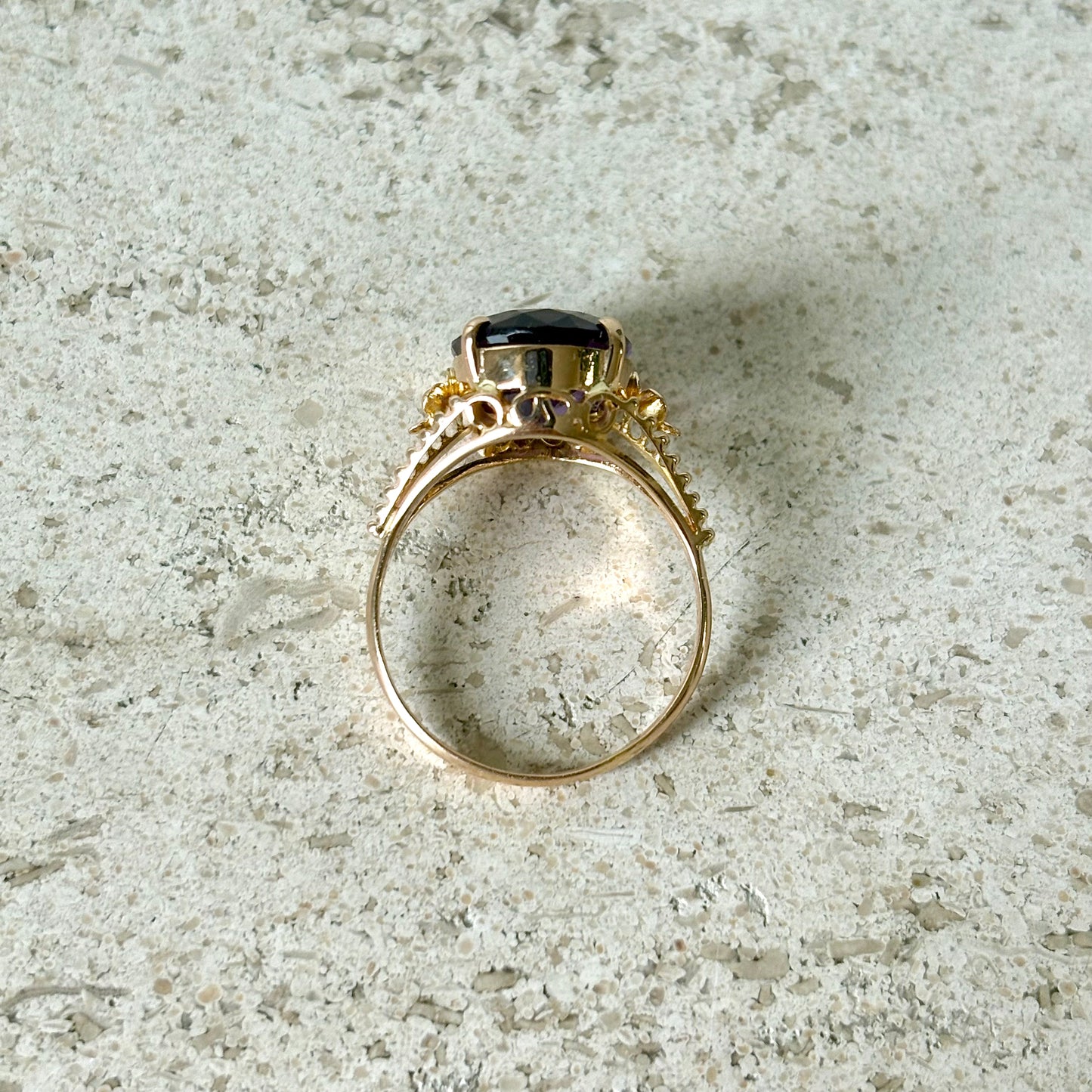Bague Vintage - Or Jaune 750 & Améthyste