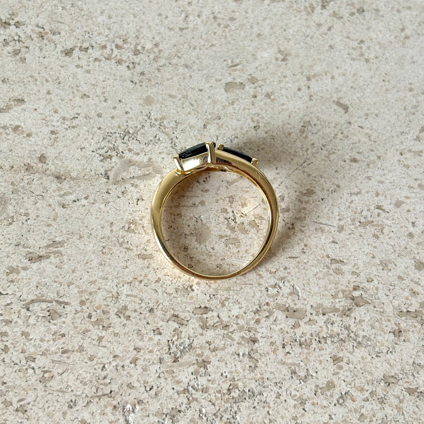Bague Toi & Moi - Or Jaune 750 Saphirs & Diamants