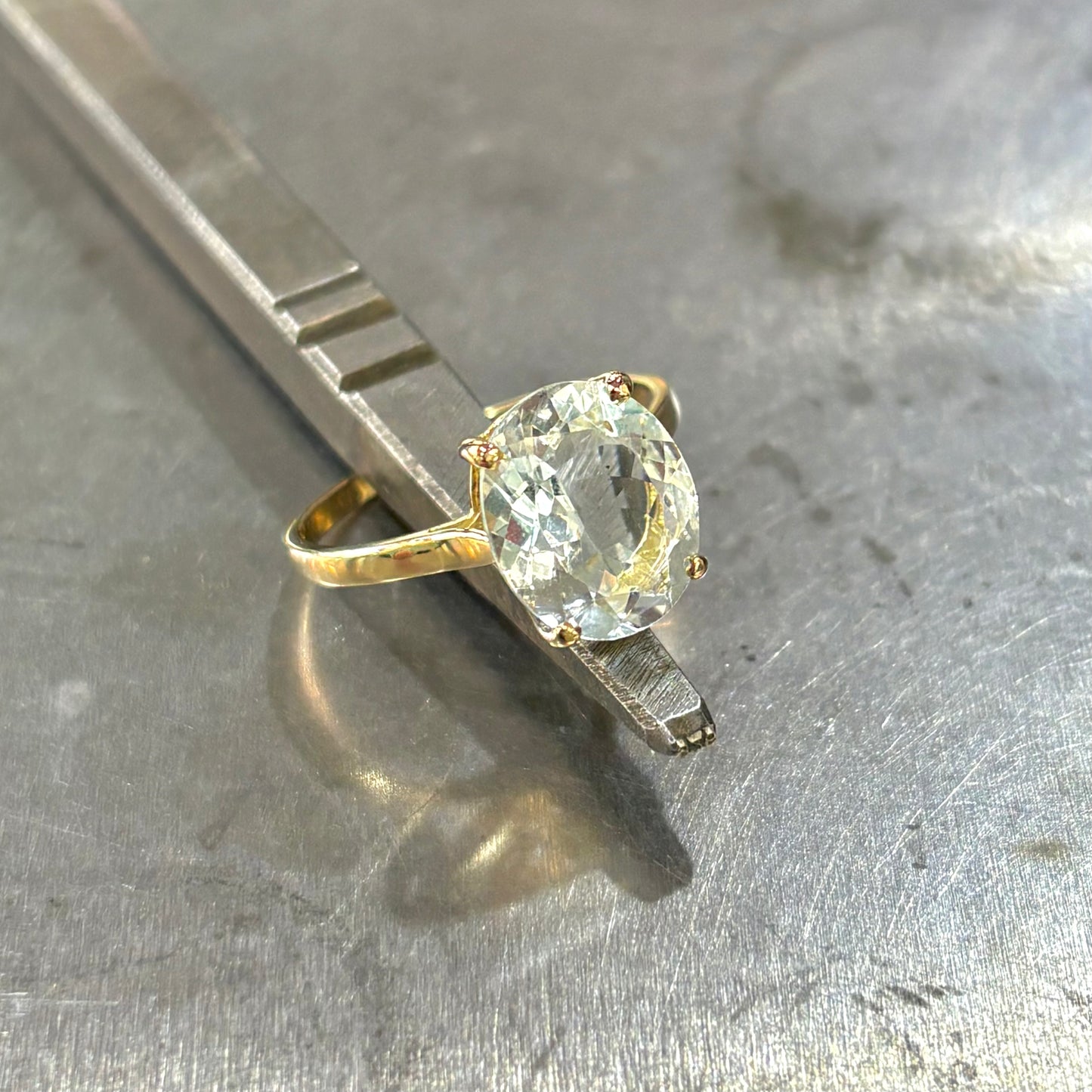 Bague Cocktail - Or Jaune 750 & Aigue-Marine