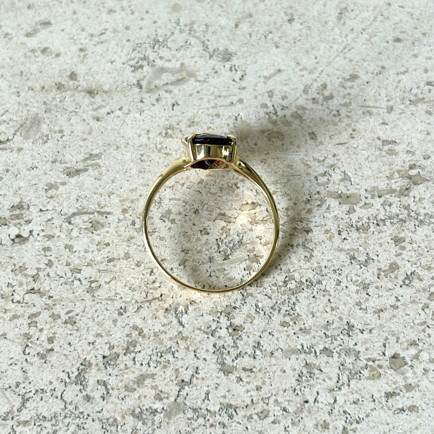 Bague Goutte - Or Jaune 750 & Grenat