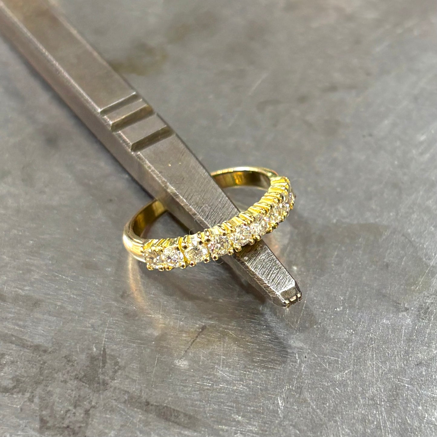 Bague Alliance - Or Jaune 750 & Diamants