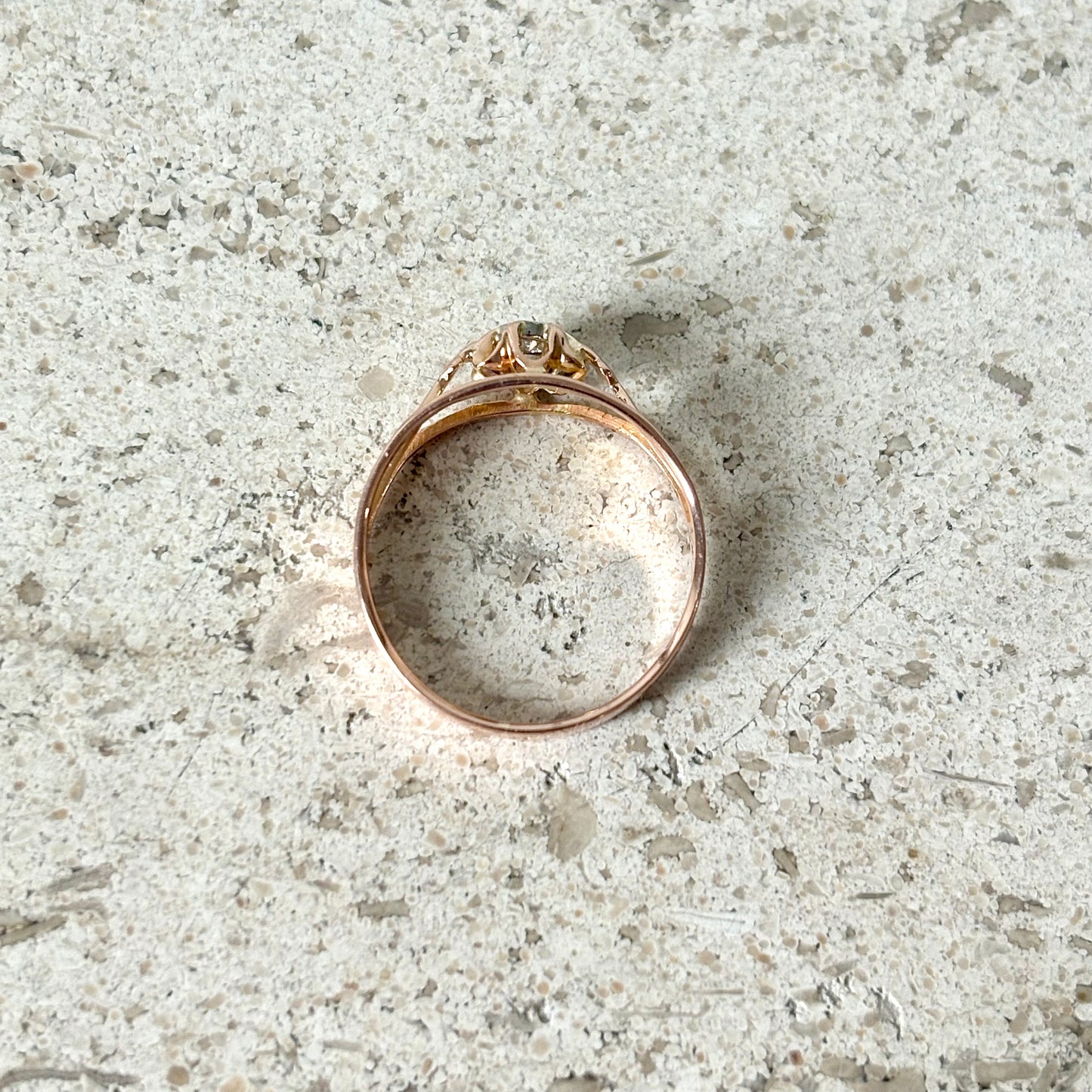Bague Solitaire Vintage - Or Rose 750 & Diamant