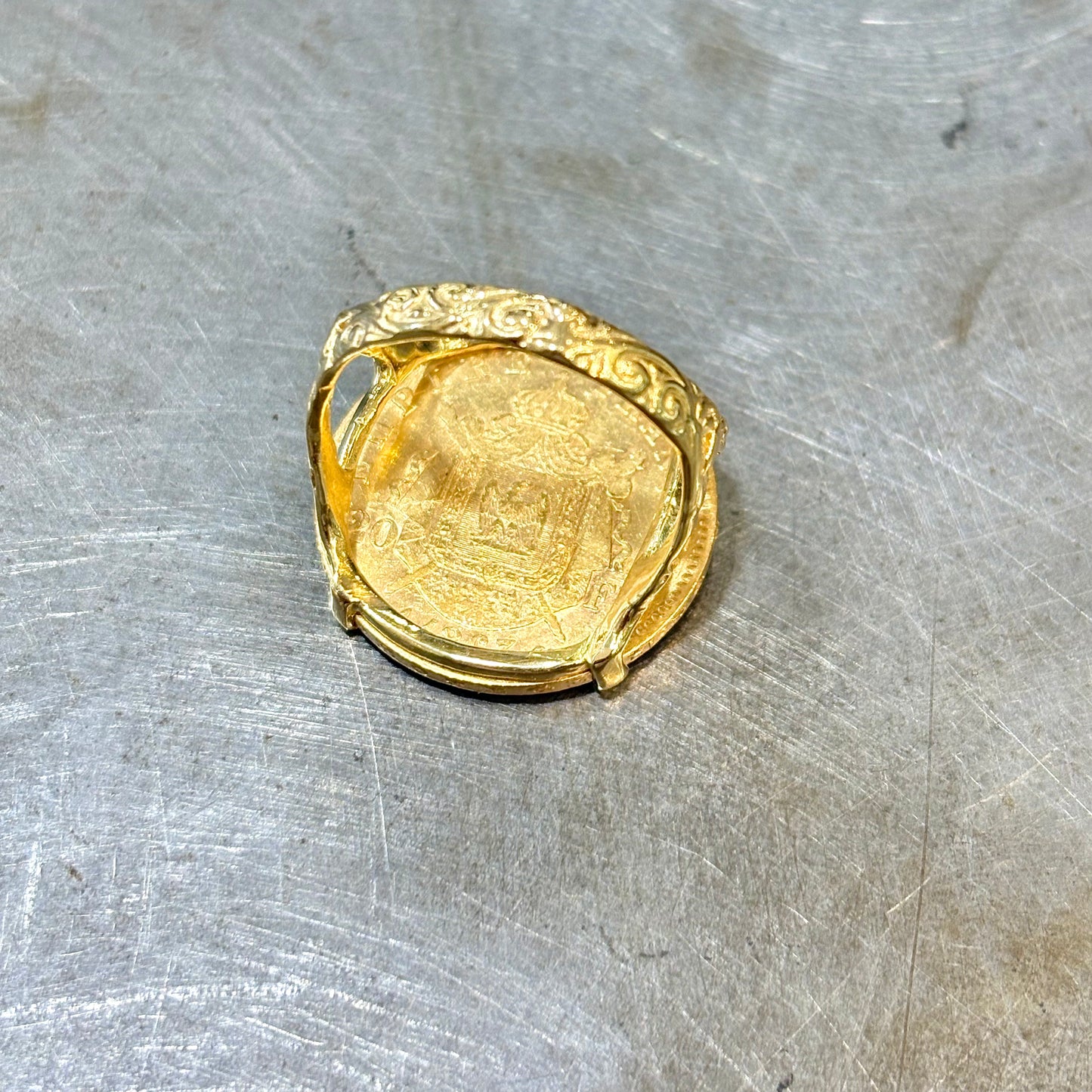 Bague Pièce - Or Jaune 750 & Pièce Or 20 Francs Napoléon