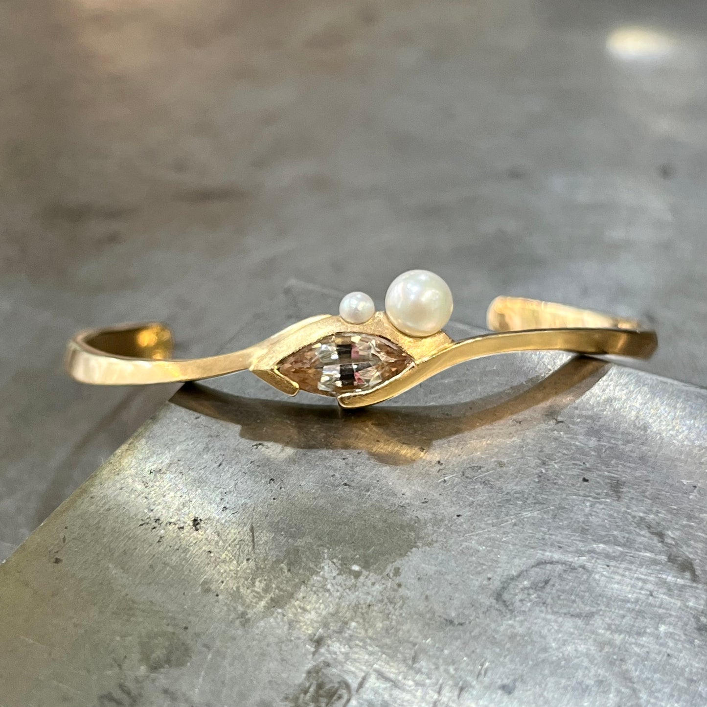 Bracelet - Or Rose 750 Morganite & Perles Naturelles