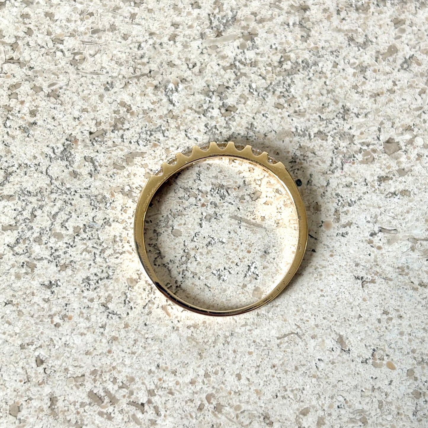 Bague Semi-Alliance - Or Jaune 750 & Diamants