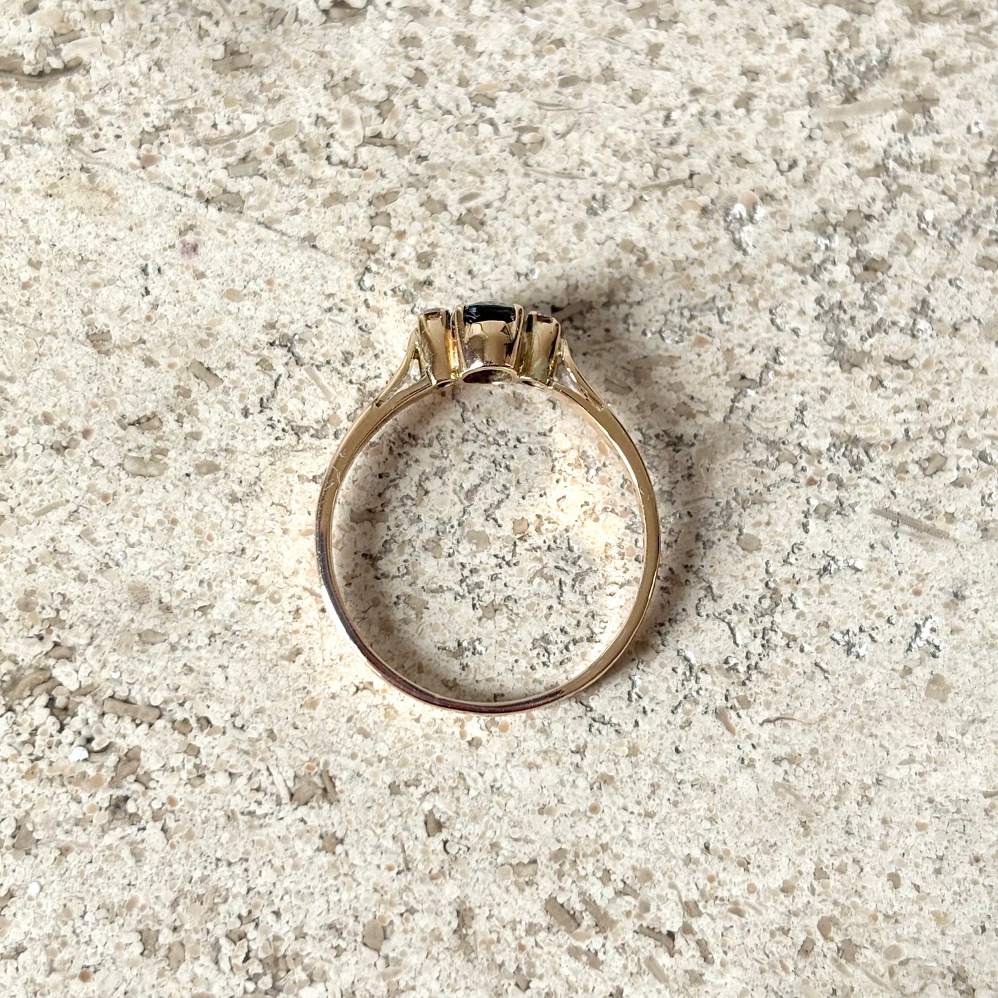 Bague Trilogie - Or Jaune 750 Saphir & Diamants