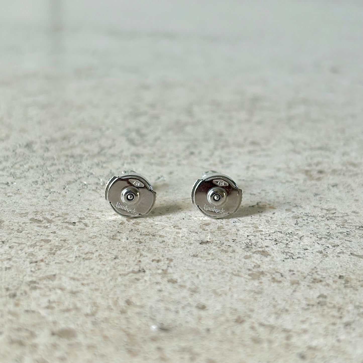 Boucles D'oreilles Puces Solitaire - Or Blanc 750 & Diamants