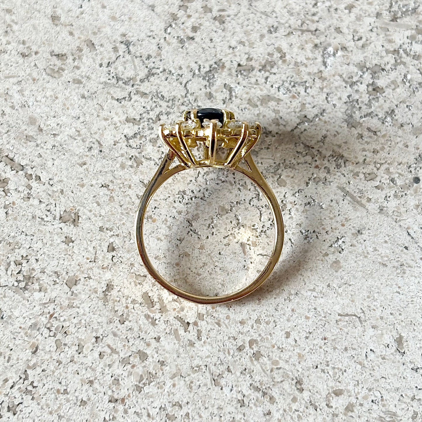 Bague Marguerite - Or Jaune 750 Saphir & Diamants