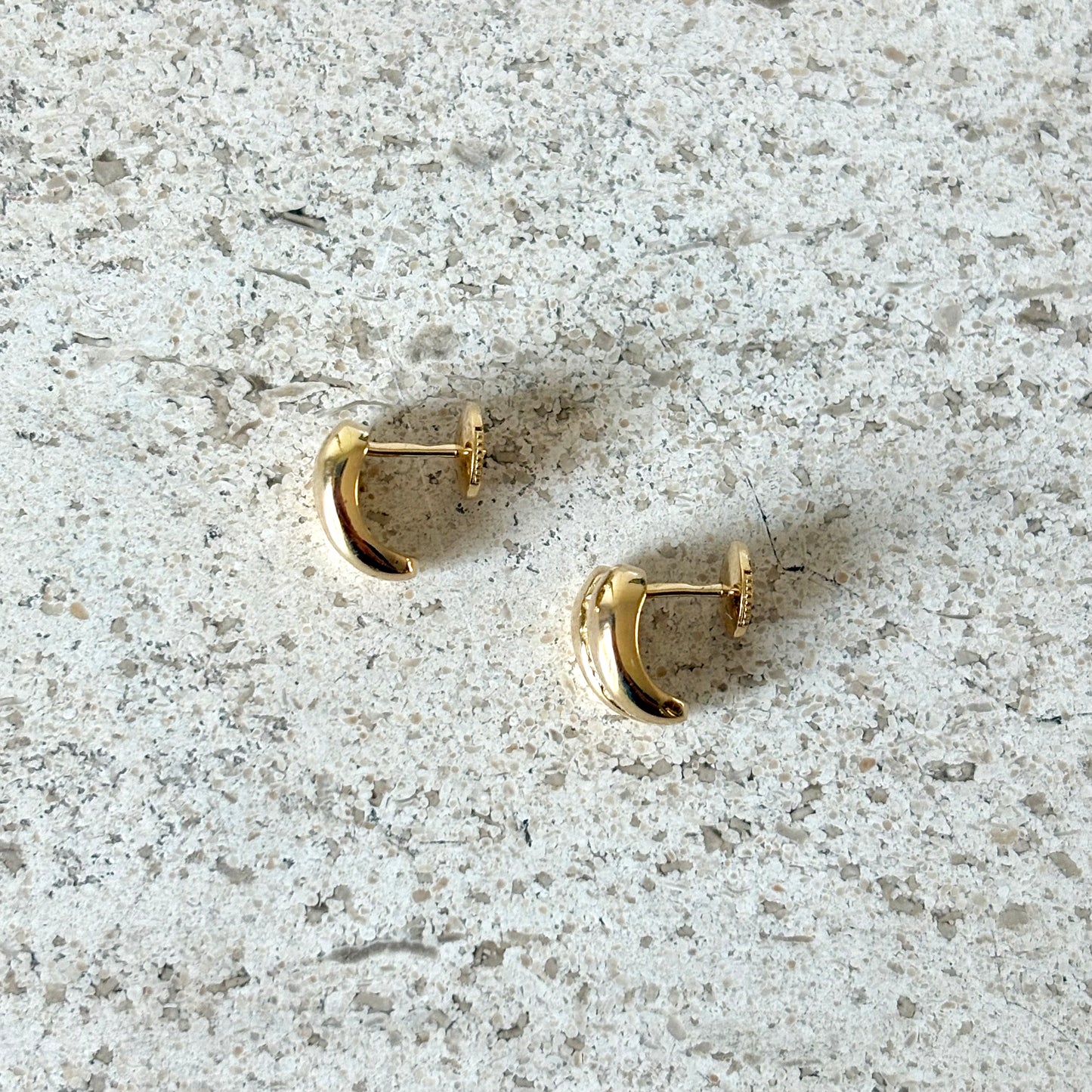 Boucles D'oreilles Godrons - Or Jaune 750 & Diamants