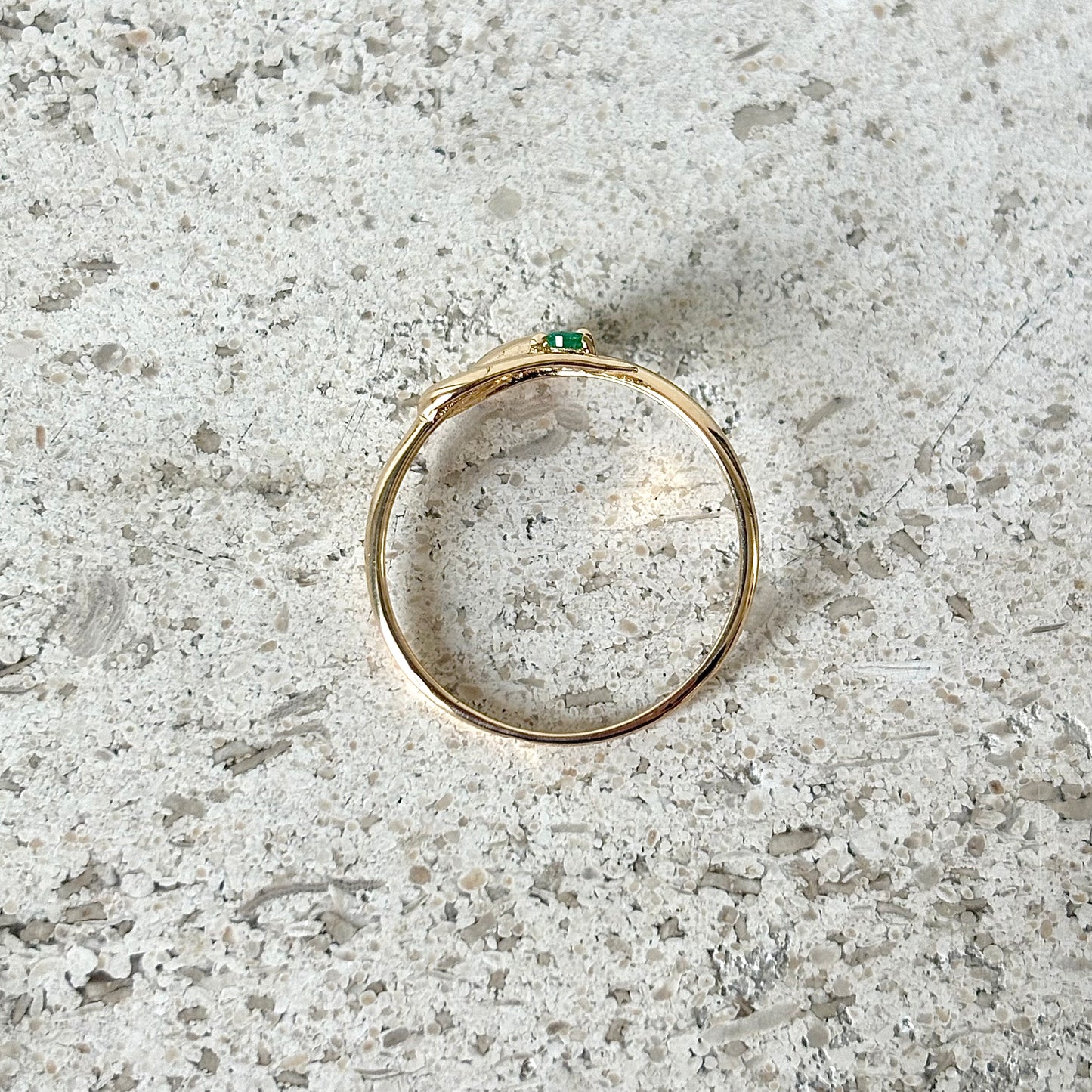 Bague Serpent - Or Jaune 750 & Émeraude