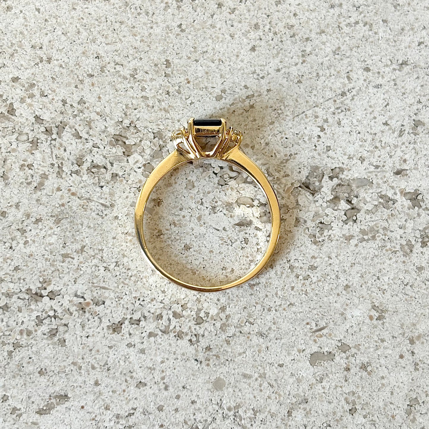Bague Trilogie - Or Jaune 750 Saphir & Diamants