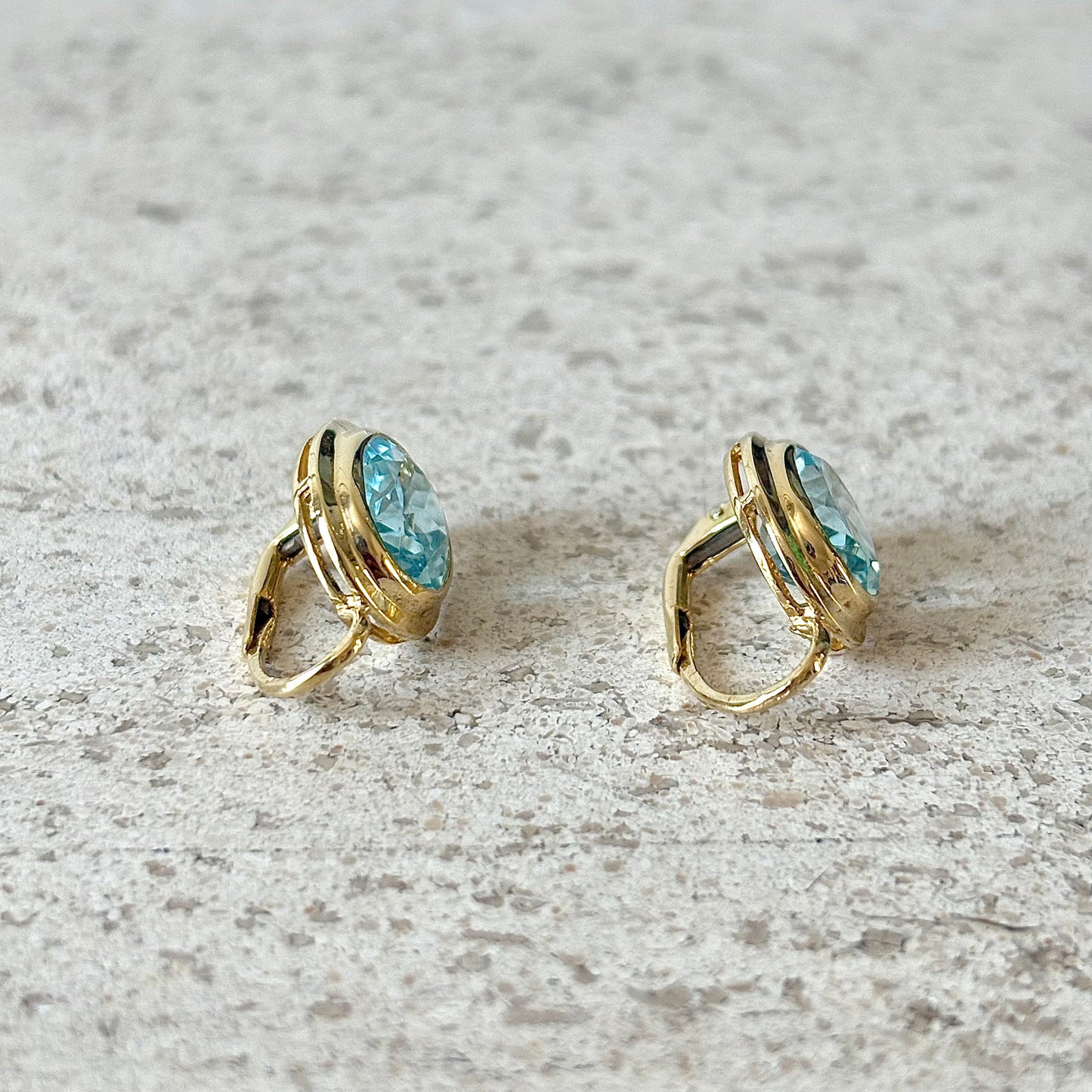 Boucles D'oreilles Topazes - Or Jaune 750
