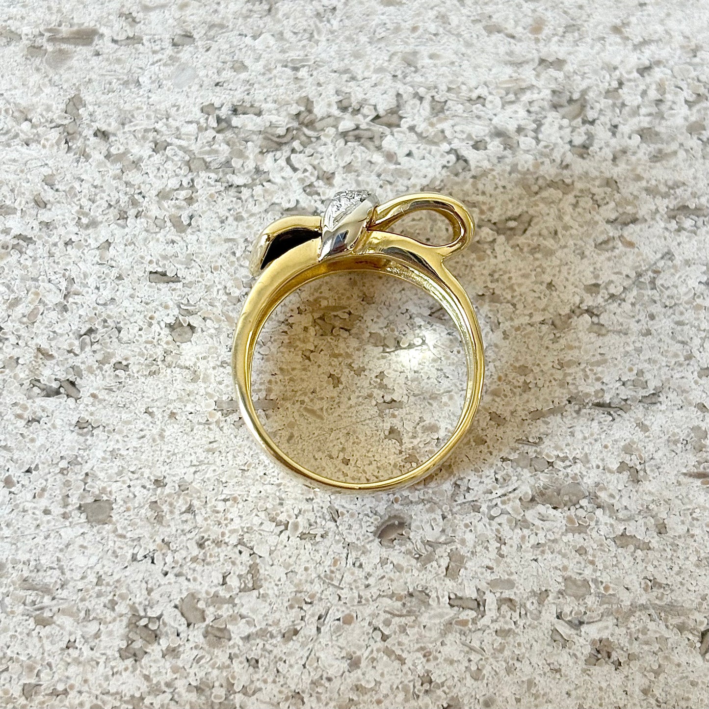Bague Noeud Vintage - Or Jaune 750 & Diamants