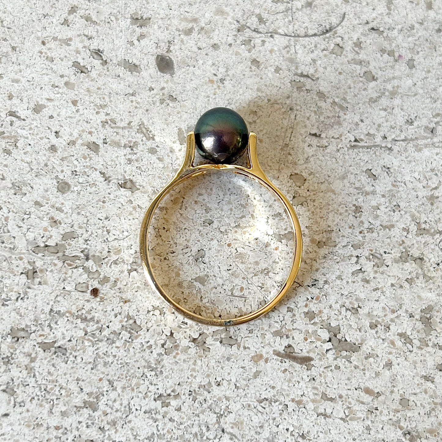 Bague Perle - Or Jaune 750 & Perle de Tahiti