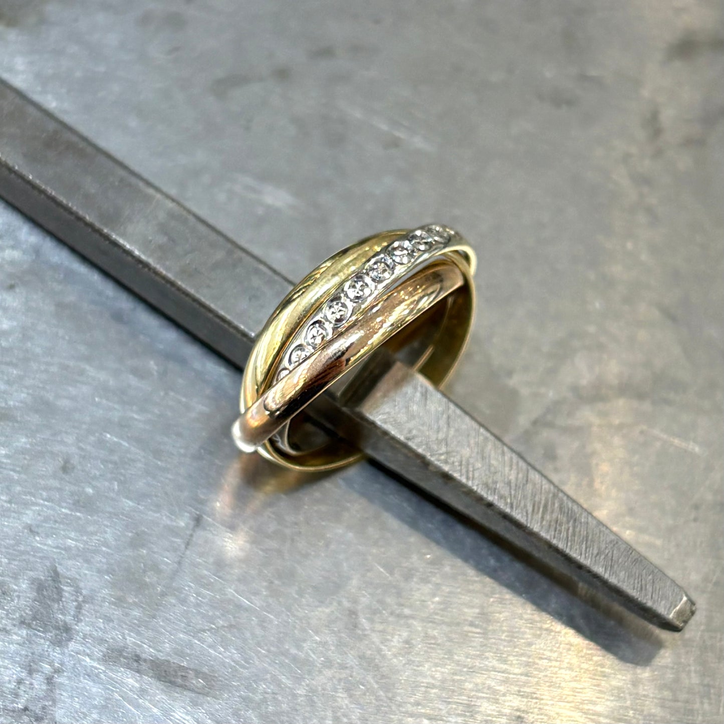 Bague Alliance - 3 Ors Jaune/Rose/Blanc 750