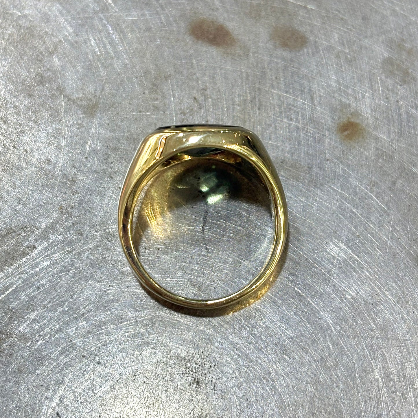 Bague Chevalière - Or Jaune 585 & Tourmaline