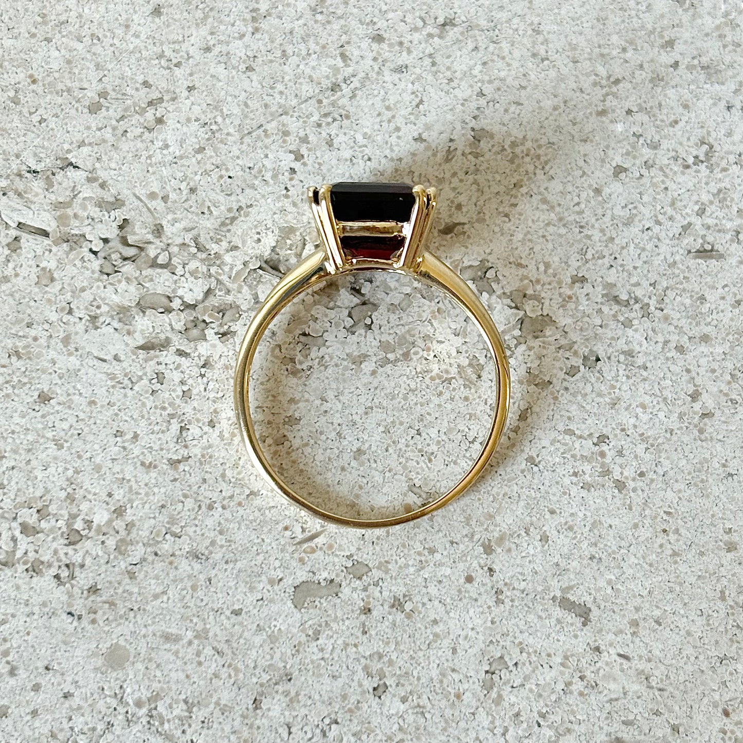 Bague Cocktail - Or Jaune 750 & Grenat