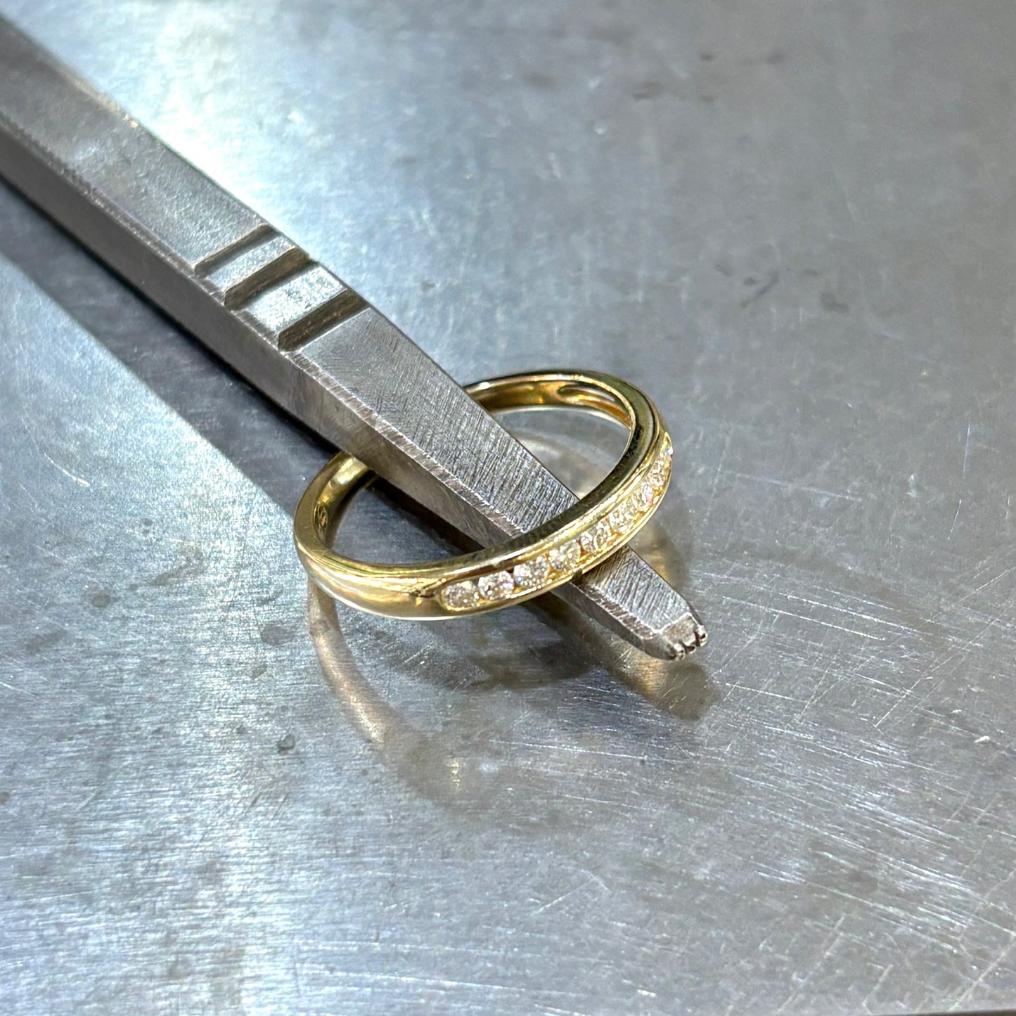 Bague Alliance - Or Jaune 750 & Diamants