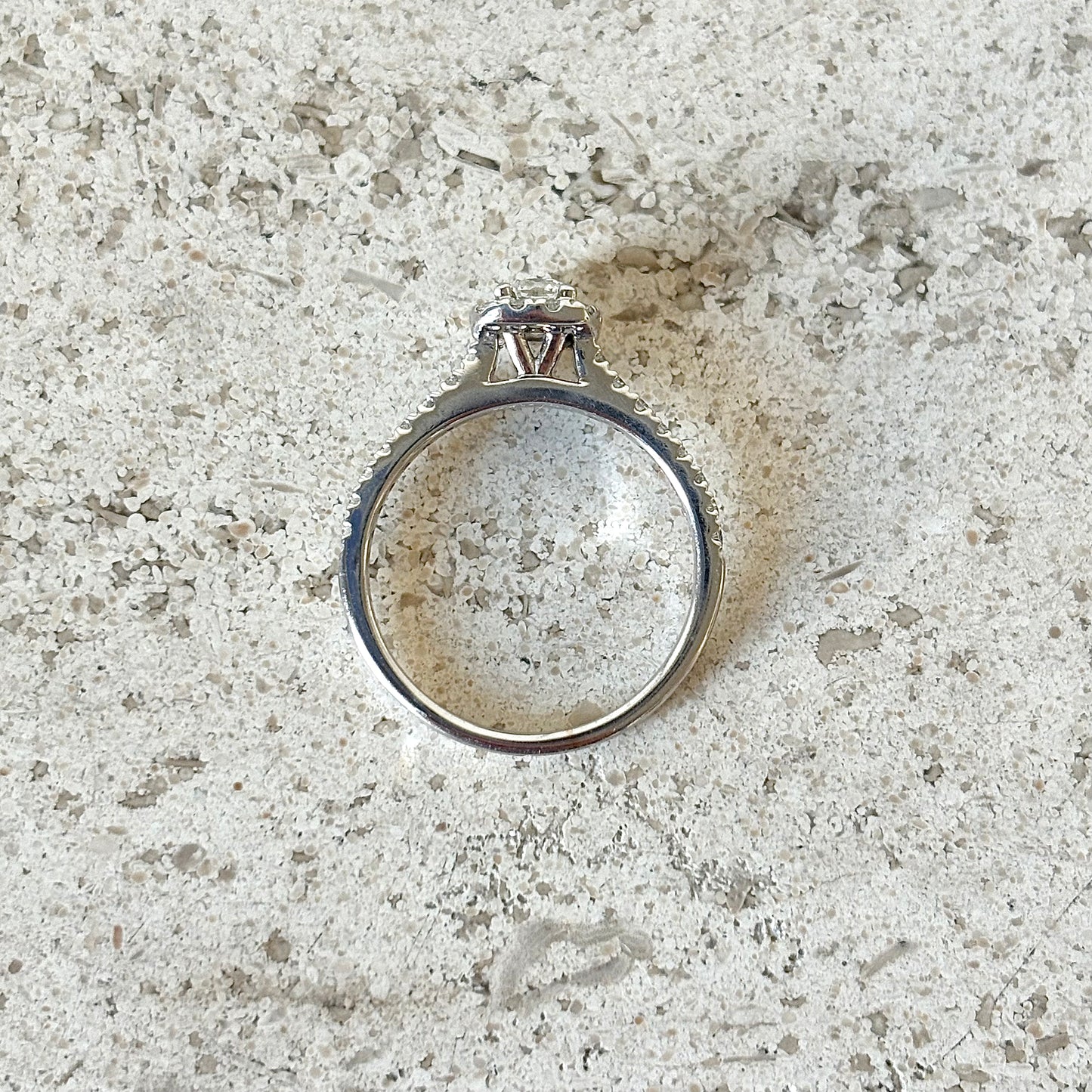 Bague Solitaire - Or Blanc 750 & Diamants