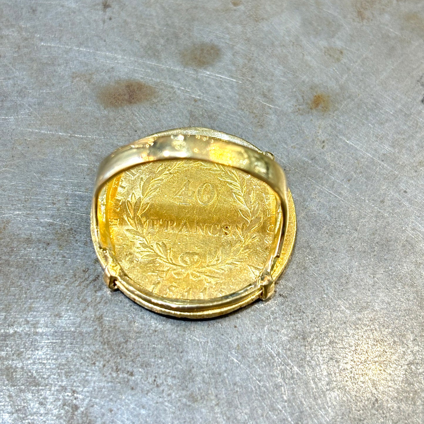 Bague Pièce - Or Jaune 750 & Pièce 40 Francs Napoléon