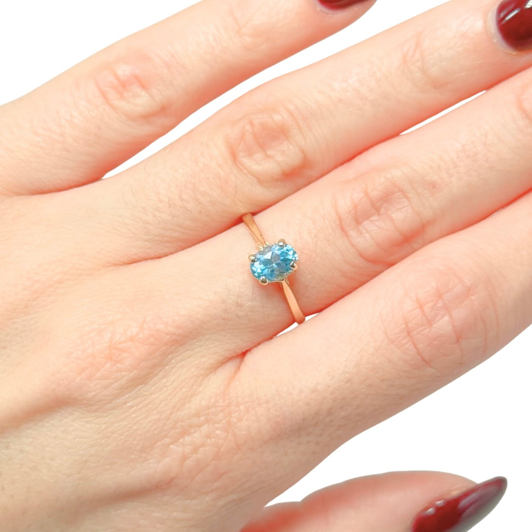 Bague - Or Jaune 750 & Topaze