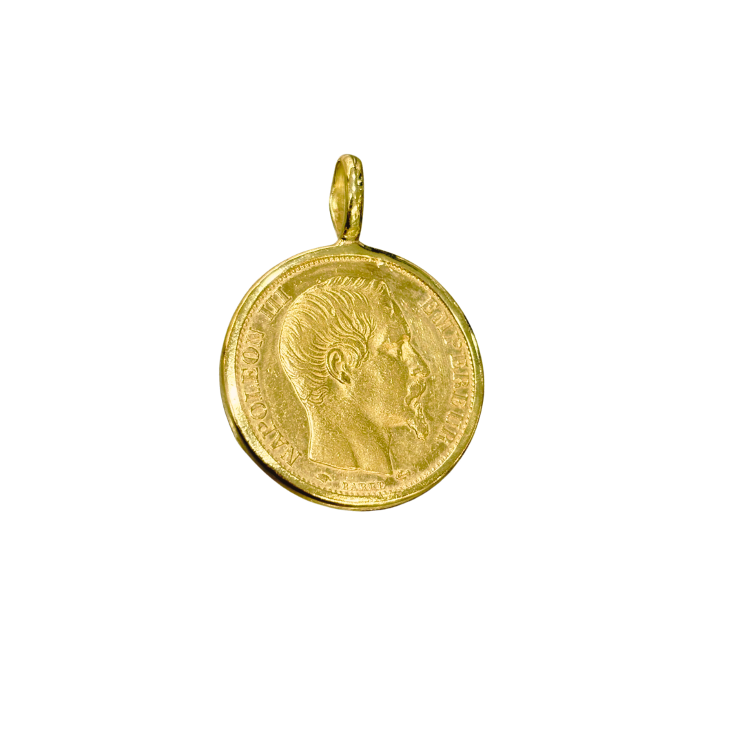 Pendentif Pièce - Or Jaune 750 & Pièce 20 Francs Napoléon