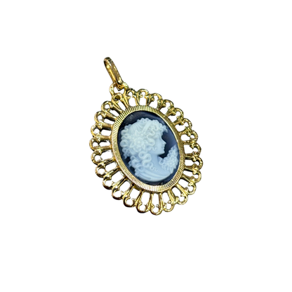 Pendentif Vintage - Or Jaune 750 & Camée