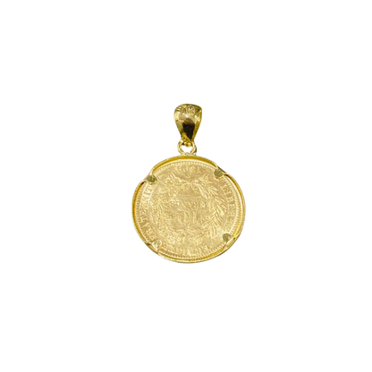 Pendentif Pièce - Or Jaune 750 & Pièce 10 Francs Cérès
