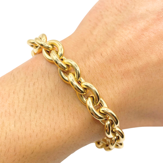 Bracelet Maille Jaseron - Or Jaune 750