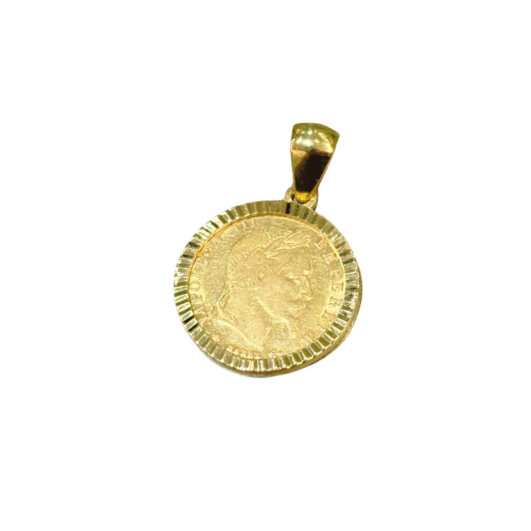 Pendentif Pièce - Or Jaune 750 & Pièce 5 Francs Napoléon