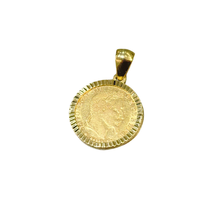 Pendentif Pièce - Or Jaune 750 & Pièce 5 Francs Napoléon