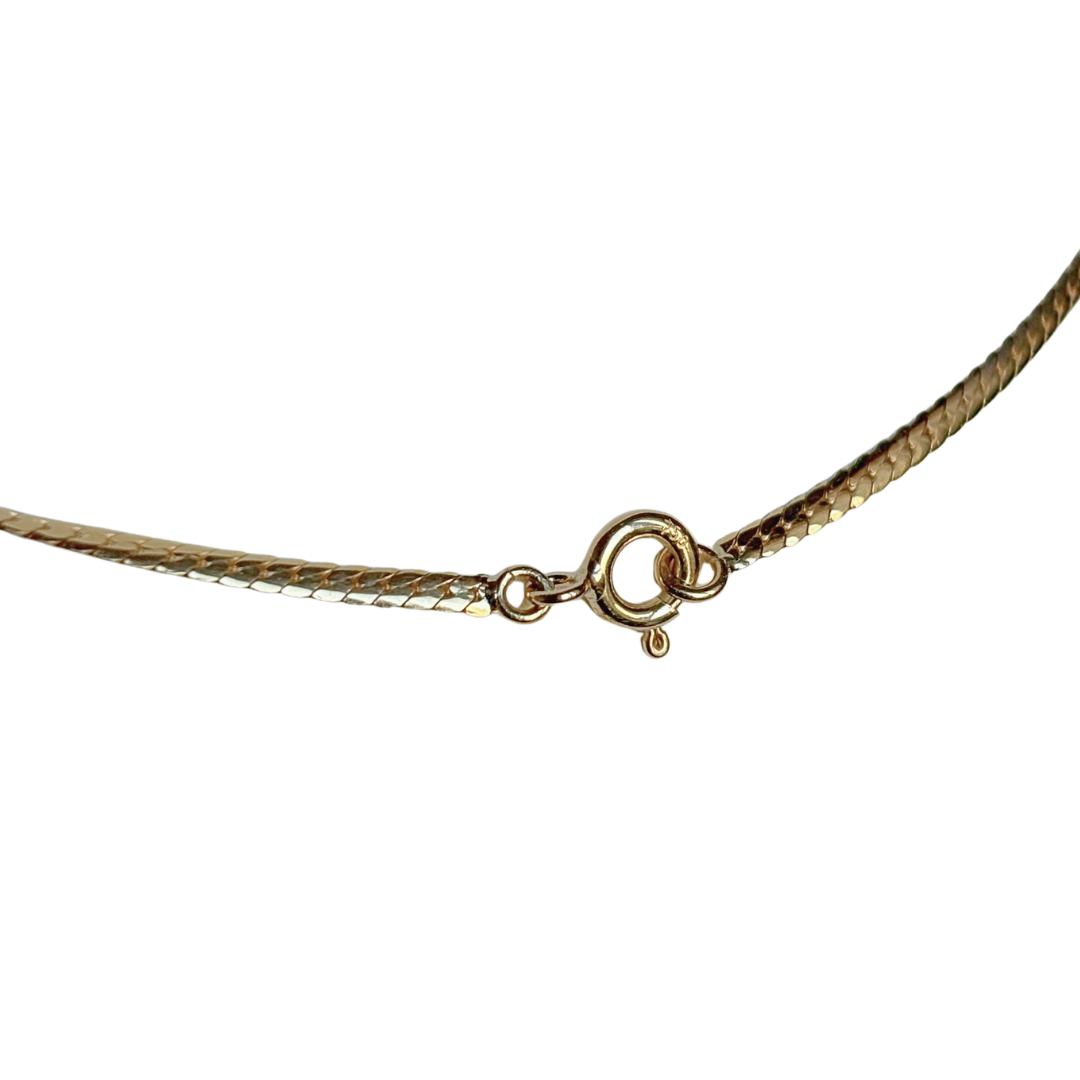 Collier Vintage - Or Jaune 750 & Saphir