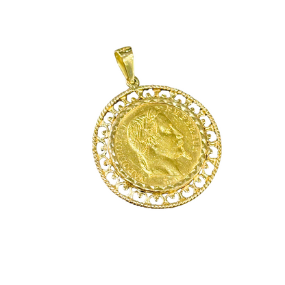 Pendentif Pièce - Or Jaune 750 & Pièce Or 20 Francs Napoléon