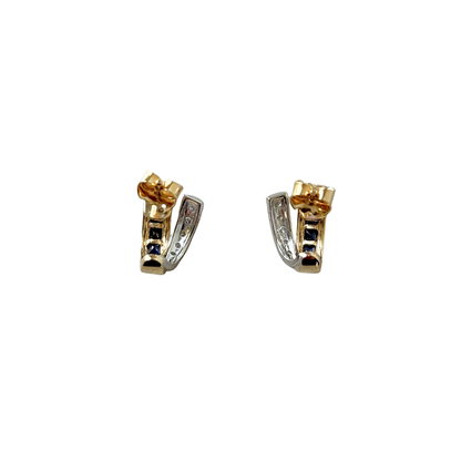 Boucles D'oreilles Vintage Guy Laroche - Or Jaune 750 & Saphirs