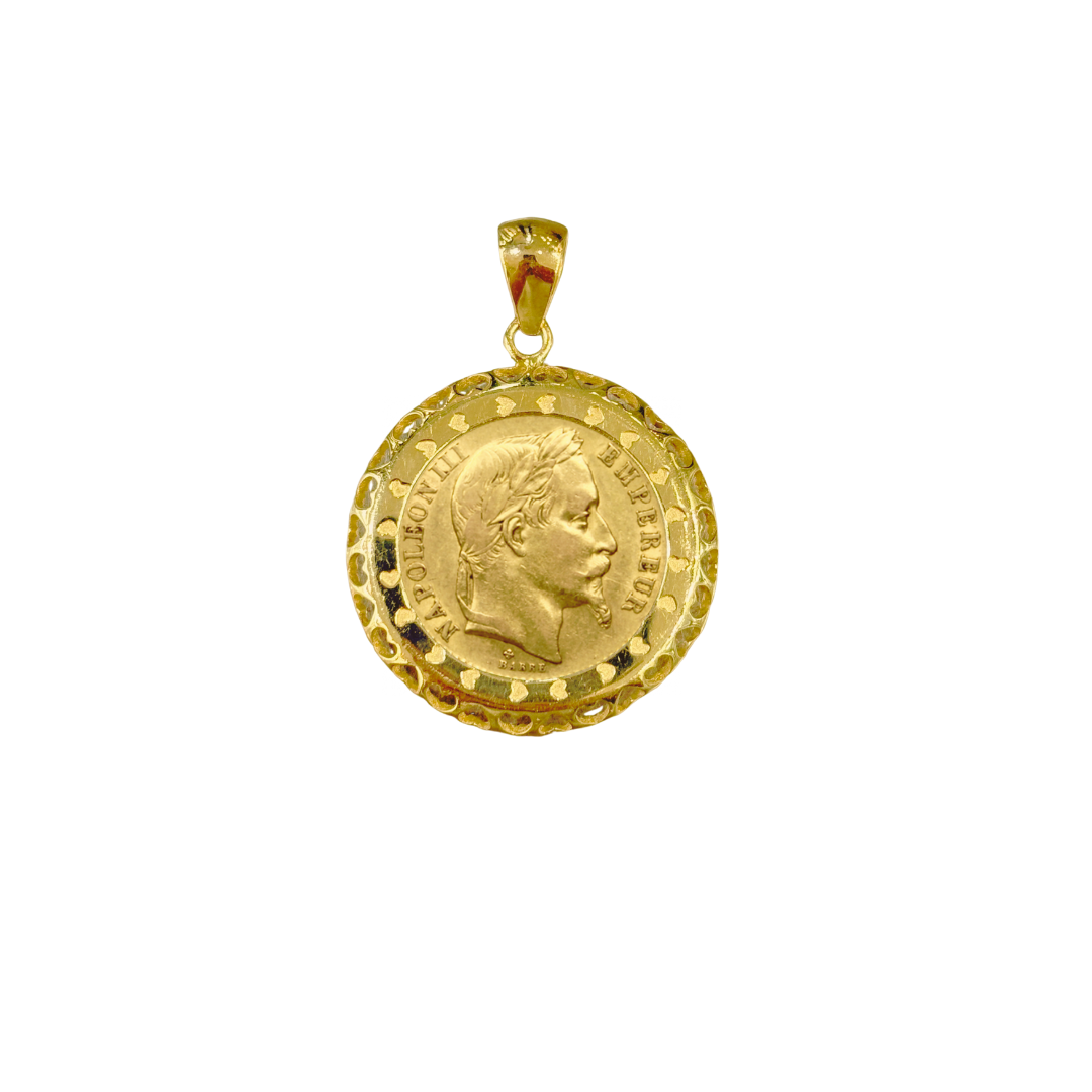 Monture Pendentif Pièce 10 Francs - Porte Pièce Or Jaune 750
