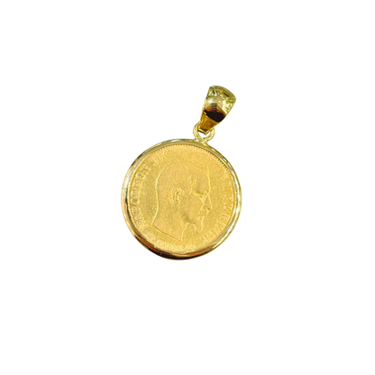 Pendentif Pièce - Or Jaune 750 & Pièce 10 Francs Napoléon