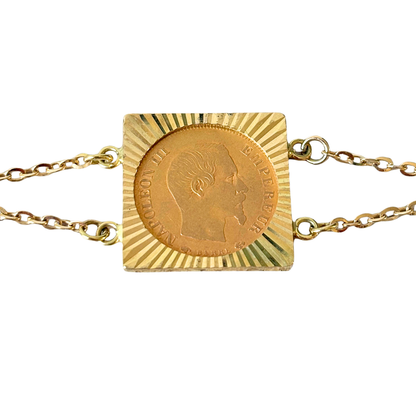 Bracelet Pièce - Or Jaune 750 & Pièce 10 Francs Napoléon