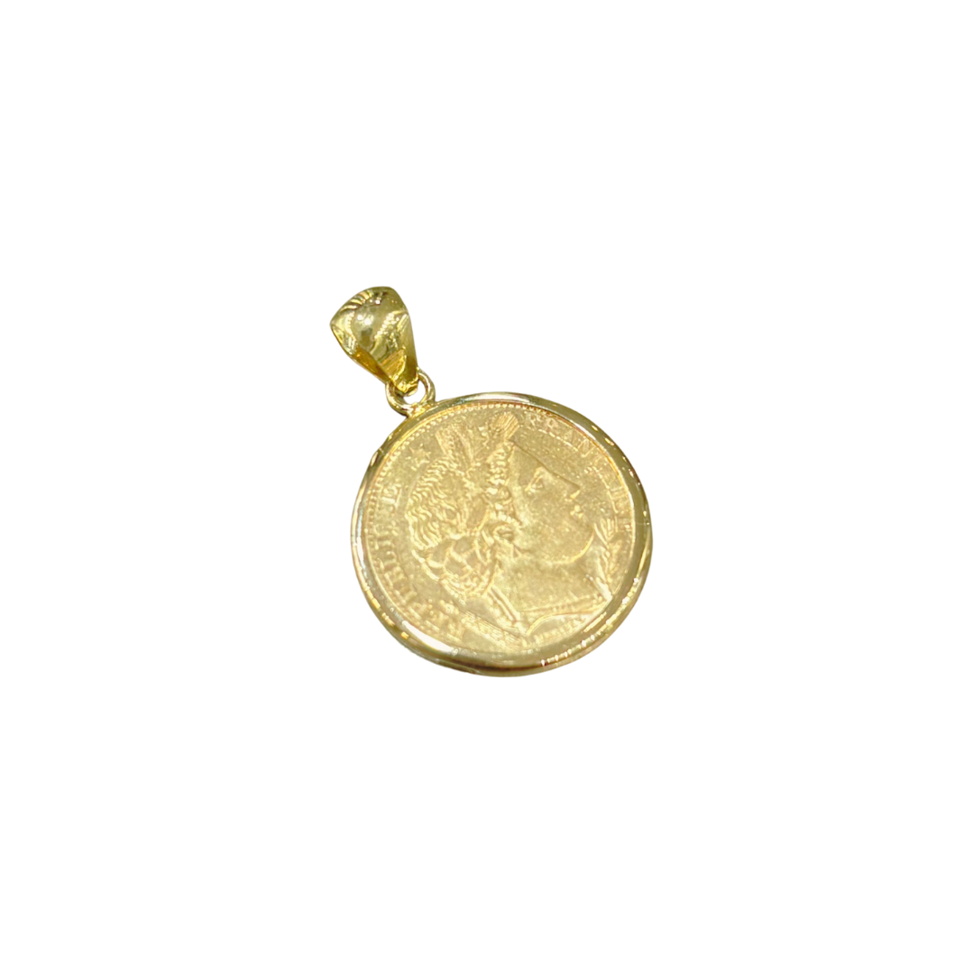 Pendentif Pièce - Or Jaune 750 & Pièce 10 Francs Cérès