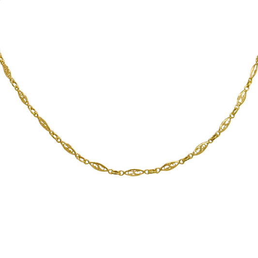 Collier Maille Filigrane Vintage - Or Jaune 750