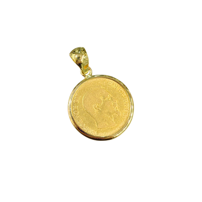 Pendentif Pièce - Or Jaune 750 & Pièce 10 Francs Napoléon