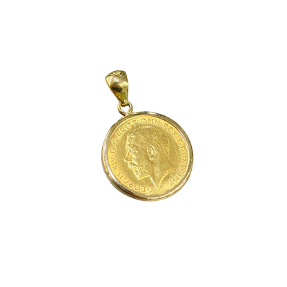 Pendentif Pièce - Or Jaune 750 & Pièce Demi Souverain Georges V