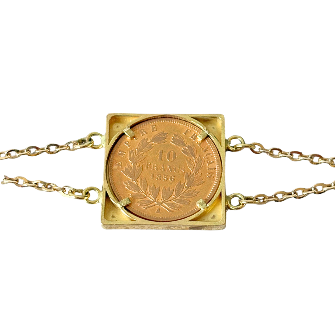 Bracelet Pièce - Or Jaune 750 & Pièce 10 Francs Napoléon