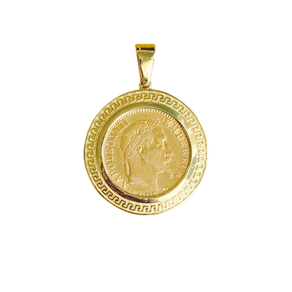 Pendentif Pièce - Or Jaune 750 & Pièce 10 Francs Napoléon