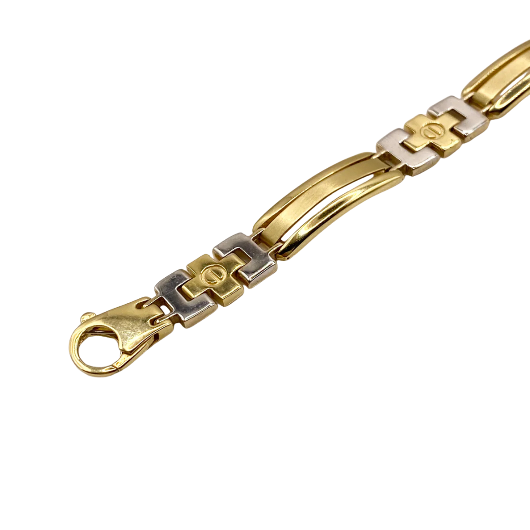 Bracelet Écrou - Or Jaune/Blanc 750