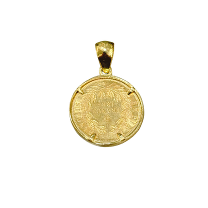 Pendentif Pièce - Or Jaune 750 & Pièce 5 Francs Napoléon